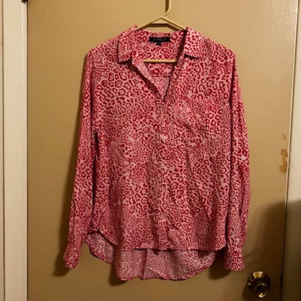 Velvet Hearts Red Leopard Shirt